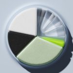 Abstract pie chart with various textured segments