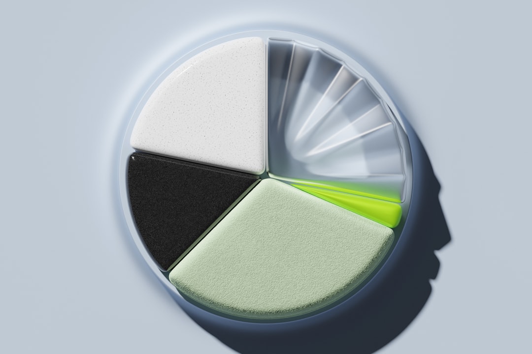 Abstract pie chart with various textured segments